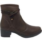 Bota Feminina Casual Dia a Dia Passeio Trabalho Bico Redondo Salto Médio Cano Baixo Mississipi J0781 Bota Feminina Casual Dia a Dia Passeio Trabalho Bico Redondo Salto Médio Cano Baixo Mississipi J0781