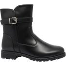 Bota Feminina Casual Dia a Dia Passeio Trabalho Com Fívela e Zíper Cano Baixo Conforto Mooncity 72133