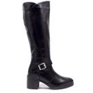 Bota Feminina Casual Salto Médio Cano Longo Mooncity 73205