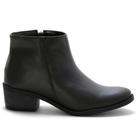 Bota Feminina Casual Zíper Confortável Cano Curto