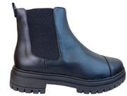 Bota Feminina Chelsea Preta Solado Tratorado Cano Médio Bota Feminina Chelsea Preta Solado Tratorado Cano Médio