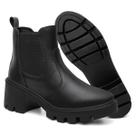 Bota Feminina Chelsea Tratorada Cano Curto em material ecológico Calce Fácil Moderna Estilosa Bota Feminina Chelsea Tratorada Cano Curto em material ecológico Calce Fácil Moderna Estilosa