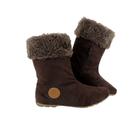 Bota Feminina com Pelo Neve Lã 100% Pelo Dentro Inverno Rasteira MG101