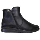 Bota feminina comfortflex 92303 anabela elevação sola 2 cm calce facil