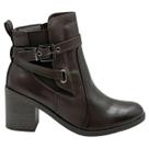 Bota feminina comfortflex 99332 montaria salto 6 centimetros ziper lateral