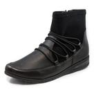 Bota feminina comfortflex rasteira cano baixo ref: 19-98305 napa-lycra