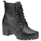 Bota Feminina Conforto Coturno Cano Curto Salto Médio Grosso
