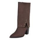 Bota Feminina Conforto Salto Medio Bloco Country Via Marte