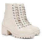 Bota Feminina Coturno Cadarço Cano Médio Tratorada Moda
