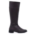 Bota Feminina Coturno Cano Alto com Ziper Gmm Shoes Confortável