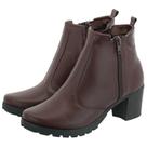 Bota Feminina Coturno Cano Curto Salto Medio Grosso