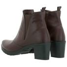 Bota Feminina Coturno Cano Curto Salto Medio Grosso
