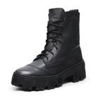Bota Feminina Coturno Couro Confortável Versátil Com Zíper Bota Feminina Coturno Couro Confortável Versátil Com Zíper
