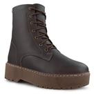 Bota Feminina coturno forrada em lã sintética Flatform Lace Ref.:23304 Bota Feminina coturno forrada em lã sintética Flatform Lace Ref.:23304