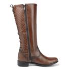 Bota Feminina Coturno Montaria Cano Longo Fivela Cadarço