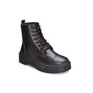Bota Feminina Coturno Preto Tratorada Moda Bota Feminina Coturno Preto Tratorada Moda