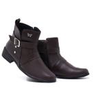 Bota Feminina Coturno Schiareli Calçados Botinha de Cano Curto com Ziper - Ref. 11400