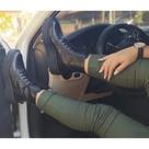 Bota Feminina Coturno Wandinha Bella Chic Calçados Tratorados Preto Costura
