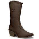 Bota Feminina Country Cano Alto Bico Fino Dakota G6022