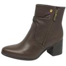 Bota Feminina Couro Cano Baixo com Palmilha Macia Bottero