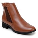 Bota Feminina Couro Cano Curto Elástico Macia Confortável Leve Chique