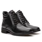 Bota Feminina Couro Cano Curto Fecho Amarração Bota Casual Dia a Dia