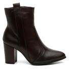 Bota Feminina Couro Cano Médio Salto Alto Casual Bota Feminina Couro Cano Médio Salto Alto Casual
