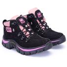 Bota Feminina Couro Legitimo Adventure Coturno Preto Tenis