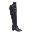 Bota Feminina Couro Salto Cano Longo Ajuste Bottero 347805 - Preto - 34