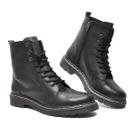 Bota Feminina Cravo e Canela Coturno Couro Preta - 85653C Bota Feminina Cravo e Canela Coturno Couro Preta - 85653C