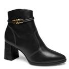 Bota Feminina Dakota Bico Fino Cano Curto Moda Confort D2162 - Preto - 35