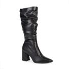 Bota Feminina Dakota Cano Sanfonado Bico Fino Salto Bloco
