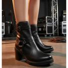bota feminina Dakota com zíper preta salto alto