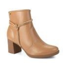 Bota Feminina Dakota D2191 Cano Curto Strass Salto Bloco Médio Confortável Elegante
