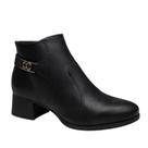 bota feminina Dakota em couro medley preta salto grosso Cor:pretotamanho:36