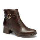 Bota feminina dakota salto bloco bico fino casual conforto