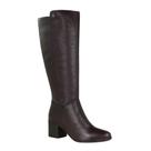 Bota Feminina De Couro Conforto Salto Grosso Bottero 346903 - Marrom - 38