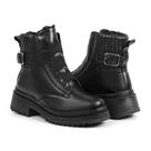Bota Feminina de Inverno para Neve em Couro em Lã Impermeáv