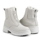 Bota Feminina de Inverno para Neve em Couro em Lã Impermeáve