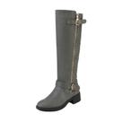 Bota Feminina DREAM PAIRS Cano Alto com Panturrilha Larga Cinza 43 cm