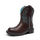 Bota Feminina DREAM PAIRS DWUMMB2509 Marrom Cano Médio Estilo Cowboy