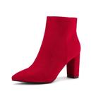 Bota Feminina DREAM PAIRS Sianna-1 com Salto Grosso e Cano Curto