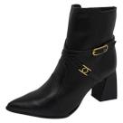 Bota Feminina Elegante Couro Salto Bloco Confortavel Bebece Bota Feminina Elegante Couro Salto Bloco Confortavel Bebece