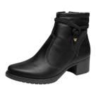 Bota Feminina Fecho Pratico Salto Baixo Conforto Mississipi