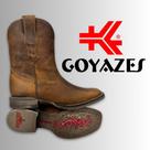 Bota Feminina Goyazes Couro Dallas Ocre Bico Quadrado Liso Ref: 203258-CF