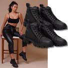 Bota Feminina, kit 2 pares Preto e Marrom, Sola Borracha Antiderrapante, Versatilidade e Conforto.
