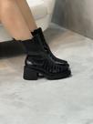 Bota Feminina Malu Chelsea Preta Croco