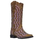 Bota Feminina Marrom Bico Quadrado com Glitter Cow Way 33799