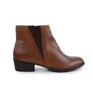 Bota Feminina Mezzo Punto Couro Cano Baixo Caramelo - 4100