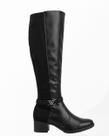 Bota feminina mississipi j0336-001 cano longo salto 4cm leve
